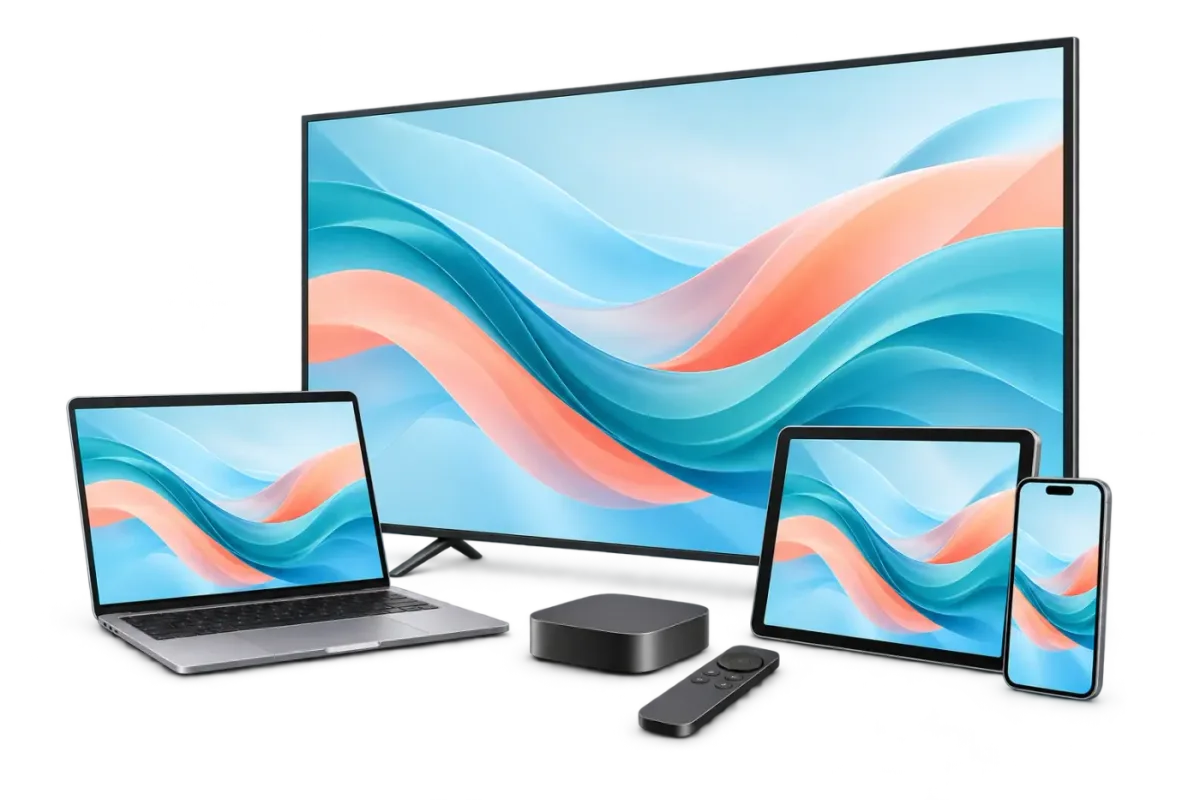 A selection of compatible viewing device types