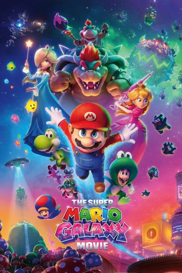 The Super Mario Galaxy Movie poster, illustrative artwork